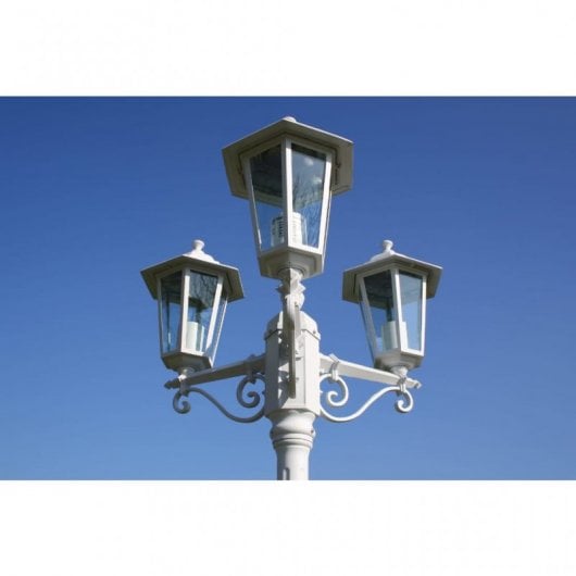 Lampada da giardino VidaXL 3xE27 215 cm Bianca