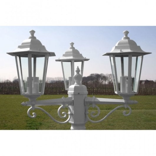 Lampada da giardino VidaXL 3xE27 215 cm Bianca