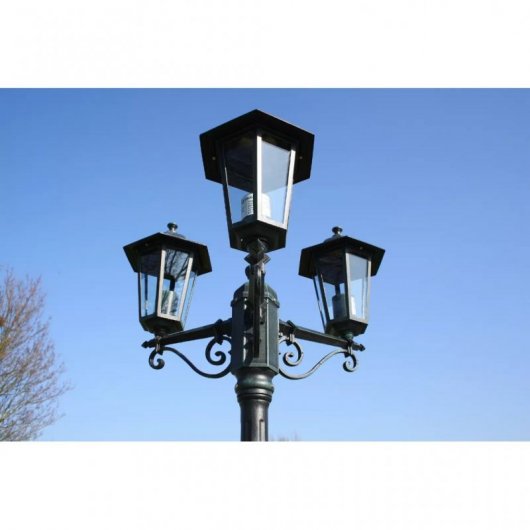 VidaXL Lampe de Jardin 3xE27 215cm Vert Foncé/Noir