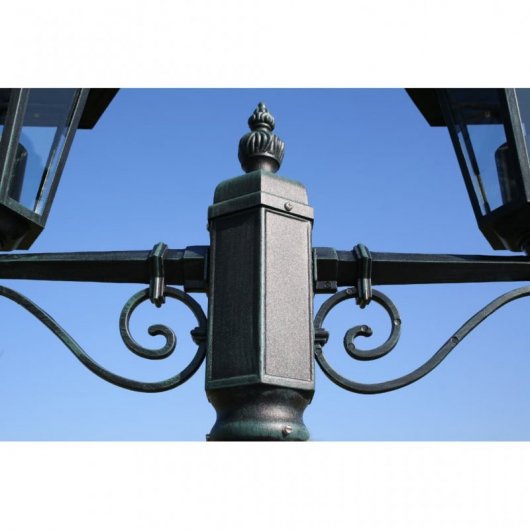 VidaXL Lampada da Giardino 2xE27 215 cm Verde Scuro/Nero