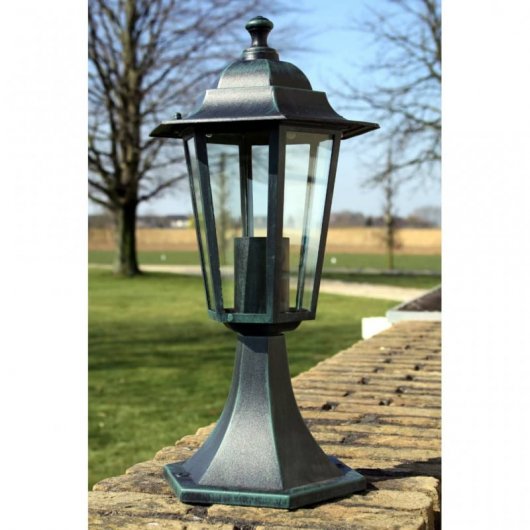 Lampada da giardino VidaXL E27 41 cm Verde/Nero