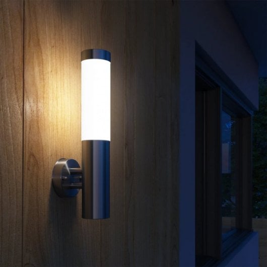 VidaXL Lámpara de Pared para Exterior E27 Cromado