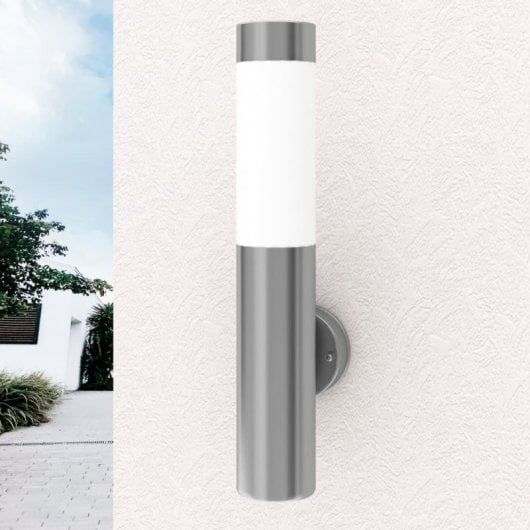 VidaXL Lámpara de Pared para Exterior E27 Cromado