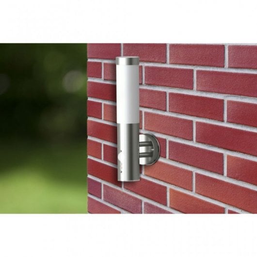 VidaXL Lámpara de Pared para Exterior E27 con Sensor de Movimiento Cromado