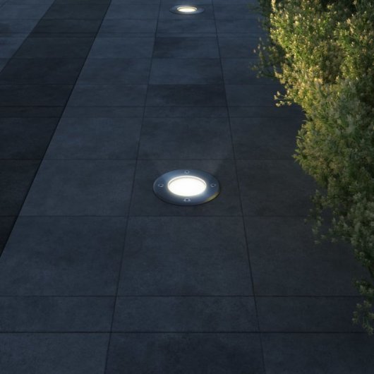 VidaXL Pack de 3 Spots de Sol Ronds pour Jardin GU10