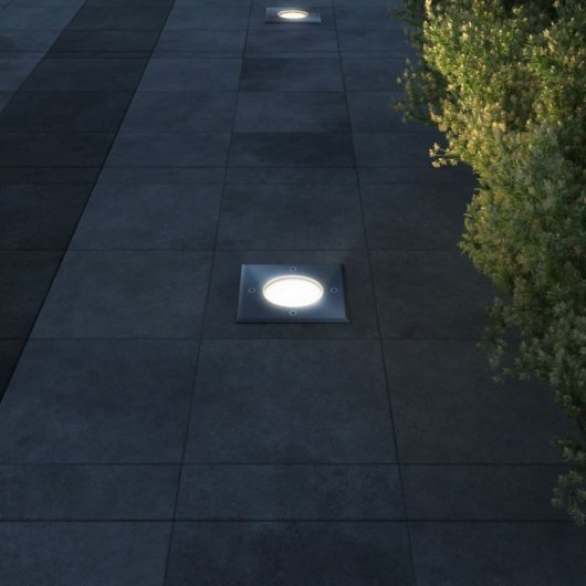 VidaXL Pack de 3 Spots de Sol Carrés pour Jardin GU10