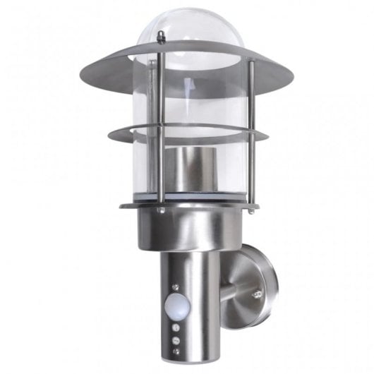 VidaXL Candeeiro de parede de jardim E27 28,5 cm prateado