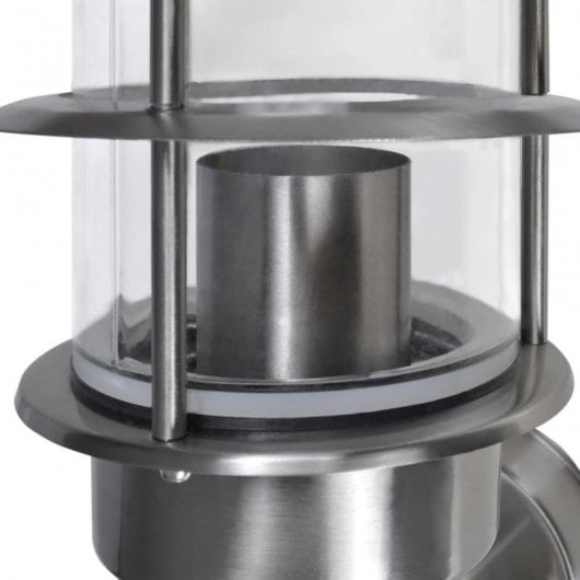 VidaXL Candeeiro de parede de jardim E27 28,5 cm prateado