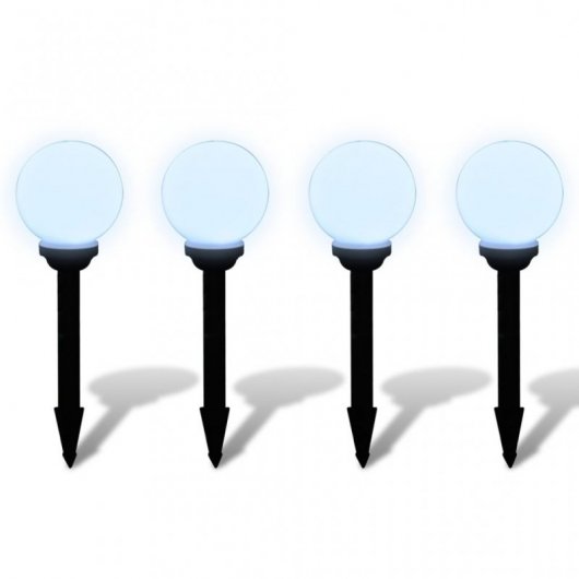 VidaXL Lampes d'allée de jardin 4 pcs LED 15 cm avec piquet