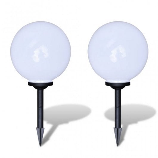VidaXL Pack 2 Lámparas Solares LED para Jardín 30cm Blanco Frío