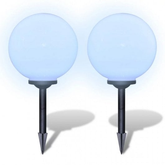 VidaXL Pack 2 Lámparas Solares LED para Jardín 30cm Blanco Frío