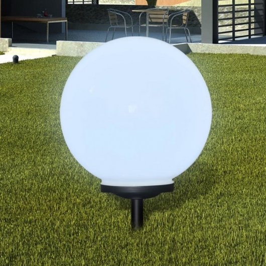 VidaXL Lámpara Solar de Bola LED para Jardín 1.2W 40cm Cálido Blanca