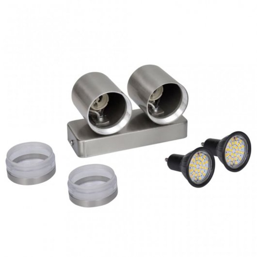VidaXL Doble Foco Cónico LED GU10 35W Acero Inoxidable