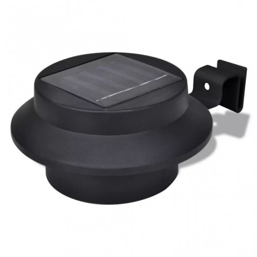 VidaXL Pack de 6 Spots Solaires LED pour Extérieur Noir