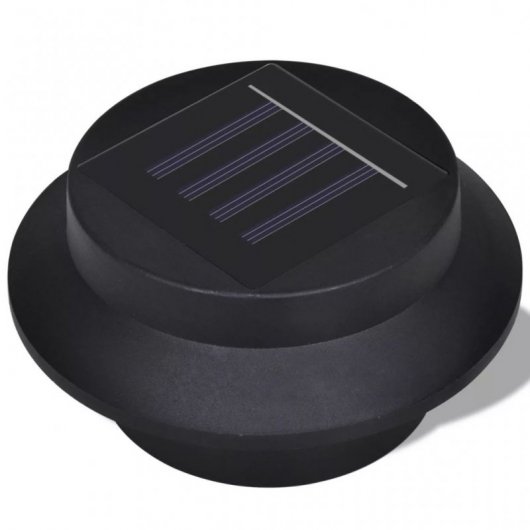 VidaXL Pack de 6 Spots Solaires LED pour Extérieur Noir