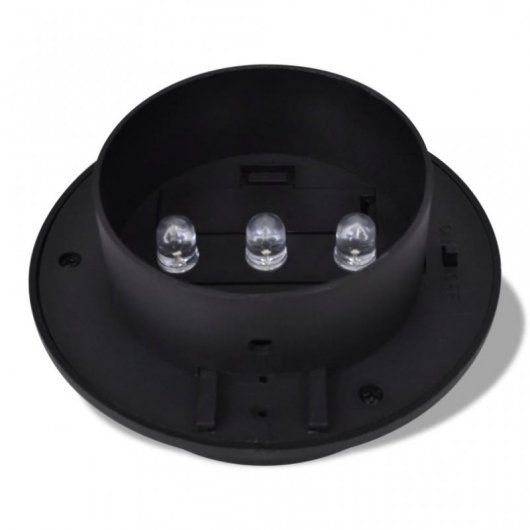 VidaXL Pack de 6 Spots Solaires LED pour Extérieur Noir