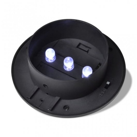 VidaXL Pack de 6 Spots Solaires LED pour Extérieur Noir