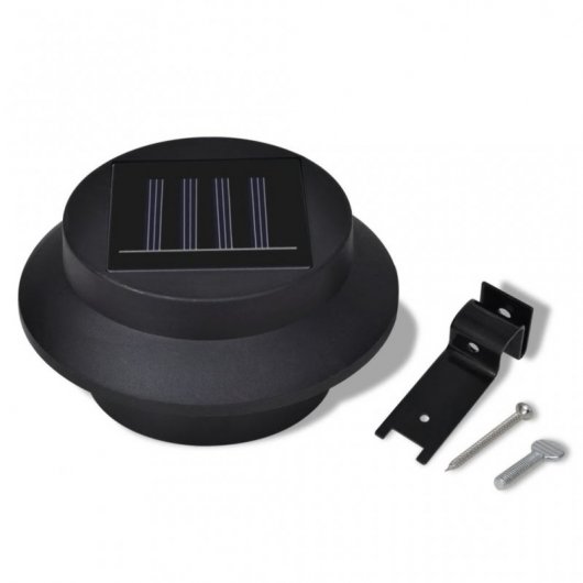 VidaXL Pack de 6 Spots Solaires LED pour Extérieur Noir