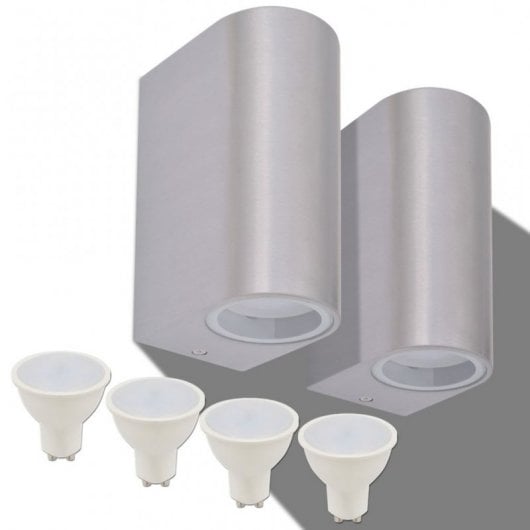 VidaXL Pack de 2 Appliques Extérieures 50W GU10