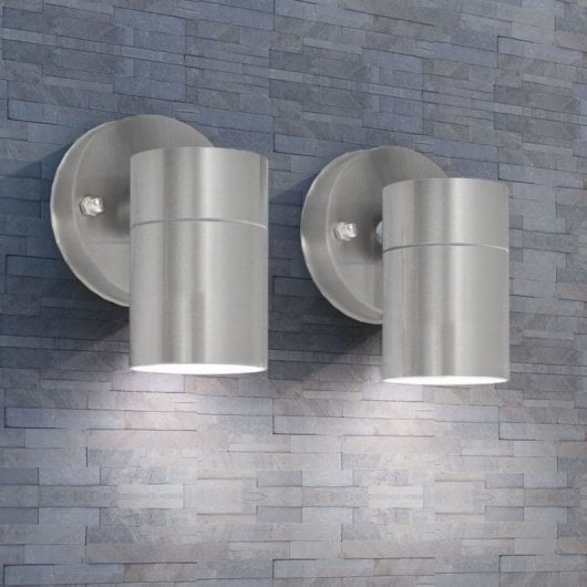 VidaXL Pack 2 Lámparas de Pared para Exterior 3W GU10 Acero Inoxidable
