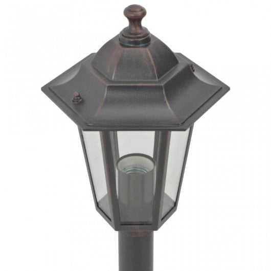 VidaXL Lampione da Giardino E27 110 cm Bronzo 6 Unità