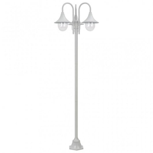 Lampada da giardino VidaXL 3xE27 220 cm Bianca