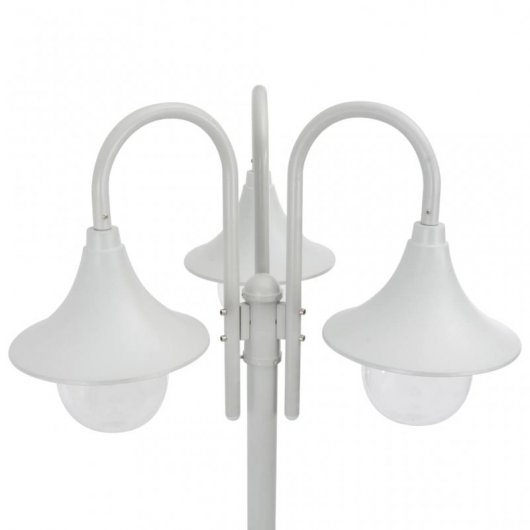 Lampada da giardino VidaXL 3xE27 220 cm Bianca