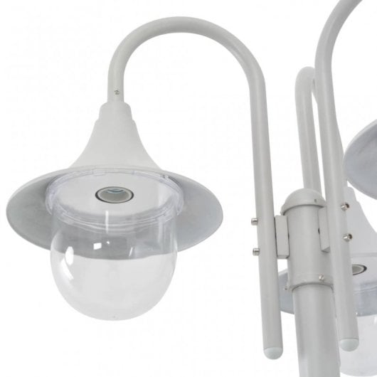 Lampada da giardino VidaXL 3xE27 220 cm Bianca