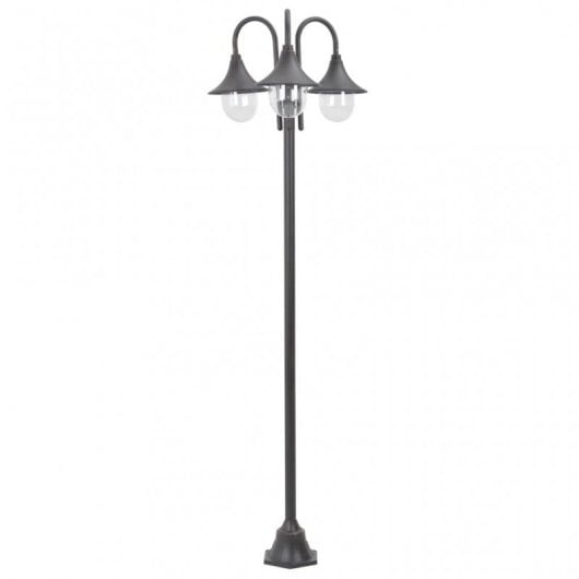 VidaXL Lampada da Giardino 3xE27 220cm Bronzo