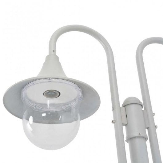 VidaXL Farola de Jardín 2xE27 220cm Blanco