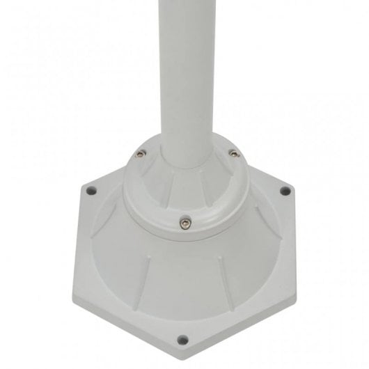 VidaXL Farola de Jardín 2xE27 220cm Blanco