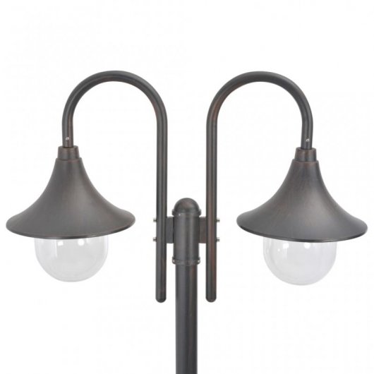 VidaXL Lampe de Jardin 2xE27 220cm Bronze