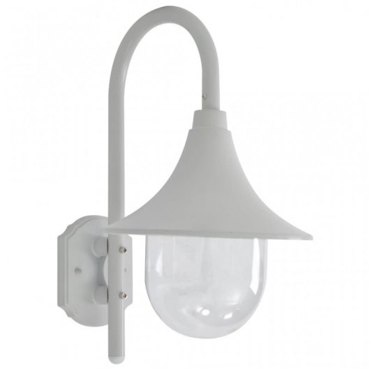 VidaXL Farola de Pared para Jardín  E27 42cm Blanca