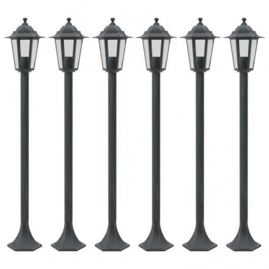 VidaXL Lampe de Jardin E27 110cm Vert Foncé 6 Unités