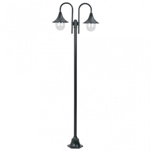 VidaXL Lampe de Jardin 2xE27 220cm Vert Foncé