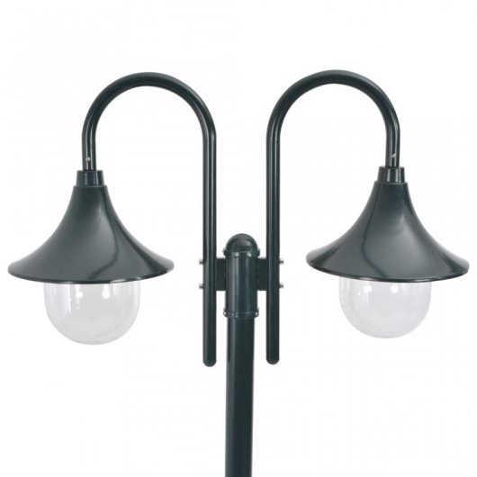 VidaXL Lampe de Jardin 2xE27 220cm Vert Foncé
