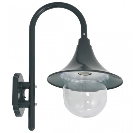 VidaXL Farola de Pared para Jardín E27 42cm Verde Oscuro