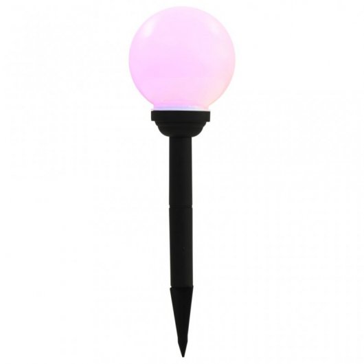 VidaXL Pack 4 Lámparas Solares LED RGB Esféricas para Jardín 15cm