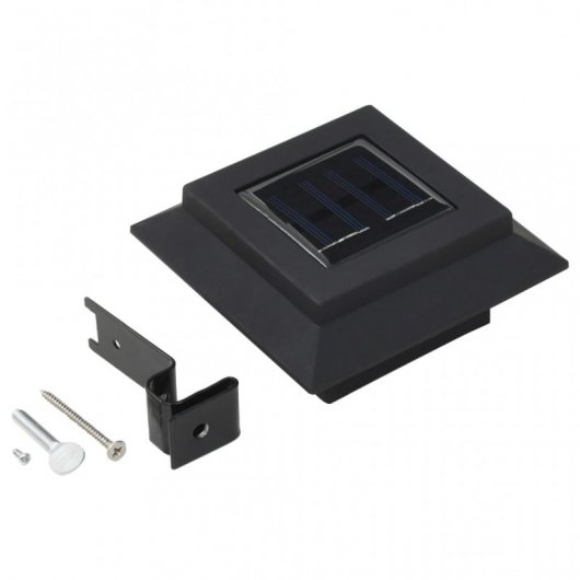 VidaXL Confezione da 6 Faretti Solari LED per Esterno 12 cm Nero