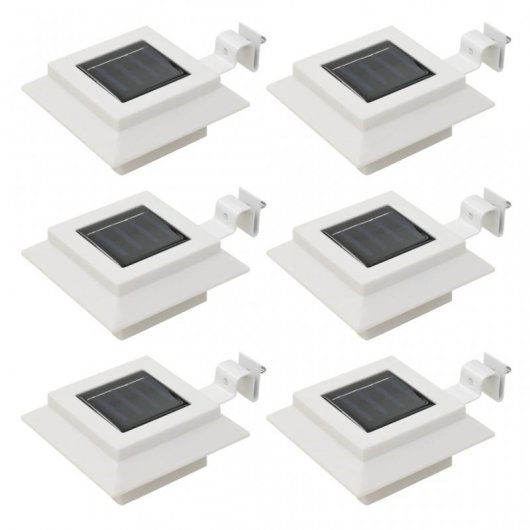 VidaXL Pack de 6 Spots Solaires LED pour Extérieur 12cm