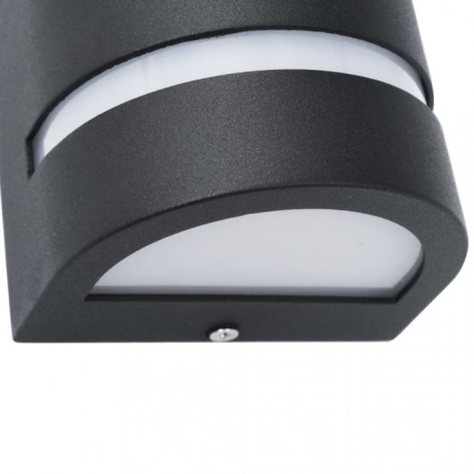 VidaXL Pack de 2 Appliques Extérieures Semi-Circulaires GU10 Noir