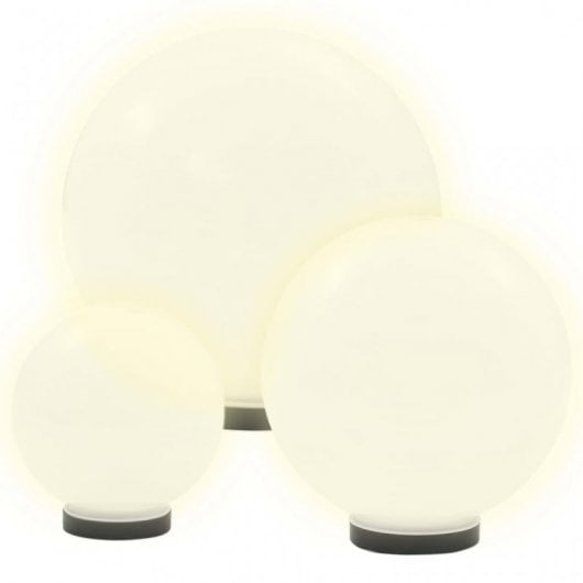 VidaXL Pack de 3 Lampes LED Sphériques E27