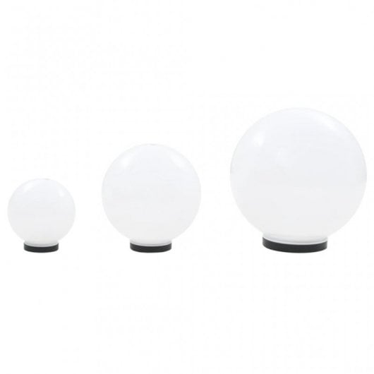 VidaXL Pack de 3 Lampes LED Sphériques E27