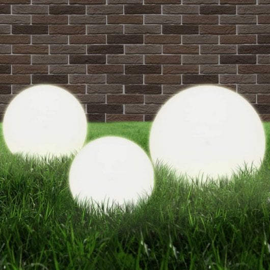 VidaXL Pack de 3 Lampes LED Sphériques E27
