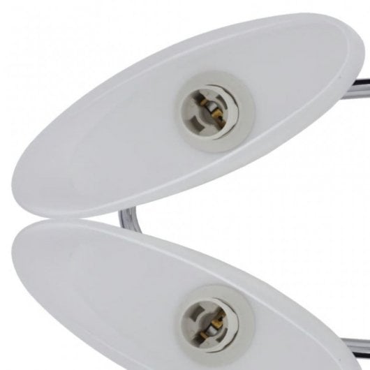 VidaXL Lámpara de Techo Pantalla Cristal Elipse 4xE14 Cromado