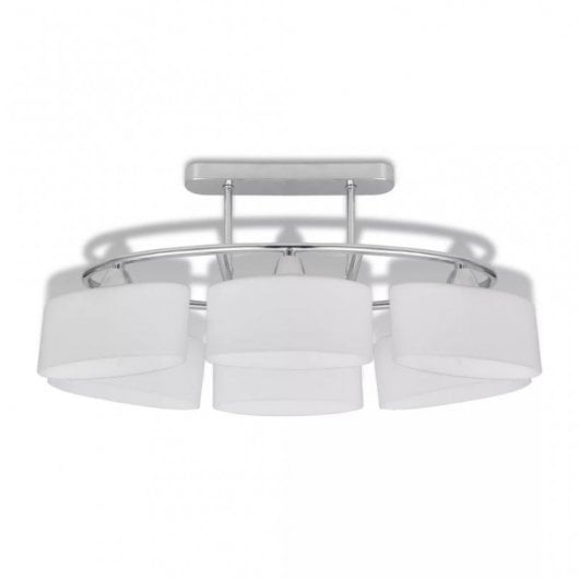 VidaXL Plafonnier Spots Ellipsoïdaux 6xE14 Chrome