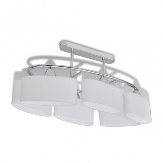 VidaXL Plafonnier Spots Ellipsoïdaux 6xE14 Chrome