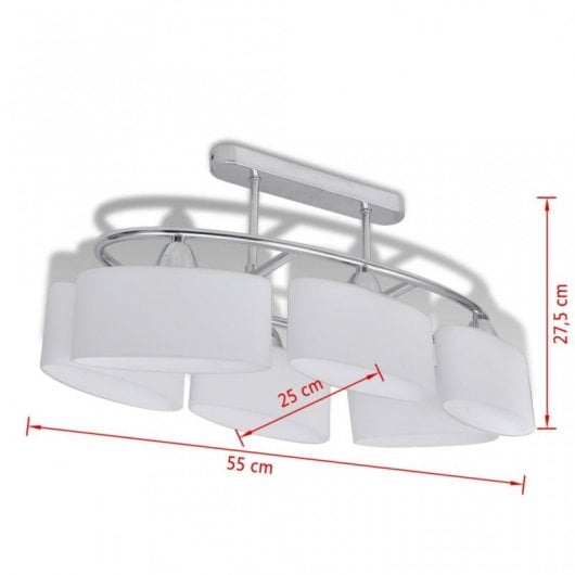 VidaXL Plafonnier Spots Ellipsoïdaux 6xE14 Chrome