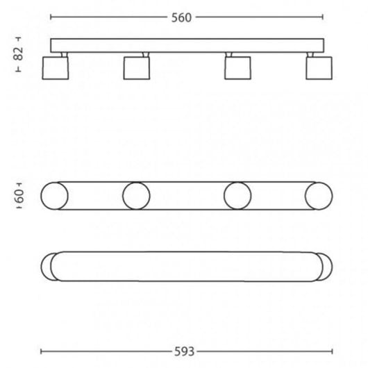 Philips MyLiving Star Foco Cuádruple Regulable LED 4x4.5W Blanco