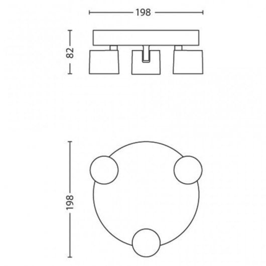 Philips MyLiving Star Foco Triple LED Regulable 4.5W Blanco